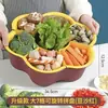Plato Giratorio para Hot Pot, Plato para Verduras, Artefacto de Cocina para Preparación de Alimentos en Casa, Cesta Escurridora de Verduras, Plato Giratorio