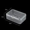 Caixa Pequena Quadrada Transparente de Plástico Caixa de Joias Caixa Pequena para Fone de Ouvido Acessórios Mini Caixa de Brincos Caixa de Armazenamento Portátil Fabricante