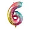 Versión Americana Cuerpo Delgado 32 pulgadas Número Globos de Papel de Aluminio Color Degradado Oro Plata Oro Rosa Globos Numéricos Venta al por Mayor