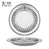 Plato de Fruta de Disco de Acero Inoxidable Plato Plano para el Hogar Plato de Flores Plato para Cena Plato Lateral de Bronce Rojo Encaje Plato Hondo Bandeja Chapada en Oro