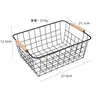 Cesta de Armazenamento Simples de Ferro Transfronteiriça com Alça de Madeira Desktop Cesta de Armazenamento de Vegetais Frutas Lanches Cozinha Banheiro Utensílios