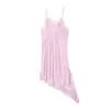 Ropa de Mujer al por Mayor Transfronteriza Verano 2025 Nuevo Estilo Europeo y Americano Vestido con Tirantes de Encaje Dobladillo Irregular