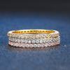 Explosiones nuevo anillo de pareja de tres colores, un conjunto de joyas europeas y americanas de tres usos, una generación de ventas calientes