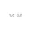 Pendientes de Aro Plateados con Diamantes Completos 2025 Nuevo Estilo Caliente Lujo Accesible Pendientes de Gama Alta Únicos Elegantes Versátiles