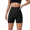 Pantalones cortos de yoga transpirables de secado rápido sin costuras transfronterizos, pantalones de tres cuartos ajustados de cintura alta para realzar los glúteos, pantalones para deportes al aire libre y fitness