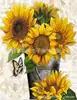 Comercio exterior nuevo pintura de diamantes 5d diamante completo mariposa girasol flor pintura decorativa diy decoración de pared del hogar pintura para colgar