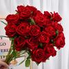 Rosas de Terciopelo Simuladas para Decoraciones de Boda, Flores Artificiales para Arreglos de Boda con Rosas Transfronterizos, Flores Artificiales al por Mayor para el Día de San Valentín