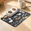 Alfombrilla de Barro de Diatomeas de Dibujos Animados Linda Especial para Mascotas Gatos Perros Alfombrilla Antisalpicaduras para Comida Fácil de Limpiar Absorbente de Agua Resistente a Manchas Antideslizante