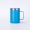 Producto Nuevo Transfronterizo Taza con Asa de 16oz Acero Inoxidable 304 Taza Aislada de Doble Pared para Hogar y Oficina Taza de Café al por Mayor