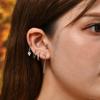 Cadena para Oreja con Circonita Microincrustada, Aretes de Hélice, Pendientes Extremadamente Simples y Elegantes, Juego de Cinco Piezas, Joyería para Oreja Transfronteriza Europea y Americana
