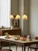 Yadengge Estética de la Dinastía Song Nuevo Estilo Chino Lámpara Colgante Pequeña Restaurante Iluminación China Estilo Zen Dormitorio Nueva Lámpara de Madera Creativa de la Dinastía Song