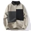 Item Mais Vendido no Exterior, Alta Qualidade, Elegante e Único Suéter de Malha Falso Duas Peças, Blusa de Malha para Camada Base