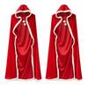 Disfraces de Actuación Navideña Ropa Navideña para Niñas Capa Chal Navideño Terciopelo de Cordero con Borde Blanco Capa con Sombrero Rojo