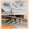 Portacepillos de dientes debajo del gabinete del espejo, instalación sin taladro, montado en la pared para lavabo de baño, vaso para enjuague bucal, vaso para cepillo de dientes, vaso para cepillo de dientes eléctrico
