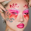 Modelo de Pintura Facial Transfronteiriça para Crianças Placa de Pintura com Estêncil DIY Ferramenta Auxiliar Adequado para Maquiagem de Palco, Pintura Facial e Cantos dos Olhos