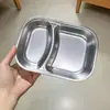 Platos de Cena para Niños de Acero Inoxidable al por Mayor con Compartimentos para Bebés, Niños y Niñas, Platos Especiales de Vajilla para Bebés y Guarderías