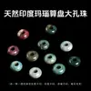 Colección de accesorios de cuentas con agujero grande de ábaco de cristal natural más vendido transfronterizo, cuentas para pulsera de piedra ojo de tigre semiacabadas para DIY
