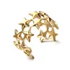 Anillo de Estrella de Acero Inoxidable de Moda Simple Estilo Ins Europeo y Americano Estilo Coreano Personalizado Moderno Diseño para Mujer Anillo Abierto