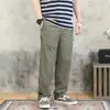 Calça Casual Leve de Seda Gelada com Bolso com Zíper Masculina de Verão Secagem Rápida Respirável Solta Caimento Reto Calça Esportiva