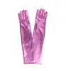 Luvas Femininas Extralongas de Couro Envernizado Sexy Elásticas 50cm Transfronteiriças Fantasia de Ópera Cosplay Luvas Escuras