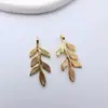 Cobre Chapado en Oro Alta Retención de Color Colgante Hoja Hueca Materiales para Accesorios de Joyería para Pendientes, Collares y Pulseras