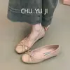 Primer Encuentro Zapatos de Ballet Rosa Nude 2026 Nuevo Francés Dulce Gentil Hada Lazo Belleza Impresionante