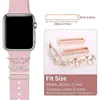 Accesorios para Smartwatch Traje Adecuado para applewatch Reloj con Anillo Decorativo de Alas Decoración de Correa de Silicona
