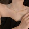 Collar pequeño de estilo coreano para hombre y mujer, con borlas de fritillaria, diseño elegante y combinable con todo, cadena de clavícula (2023)
