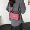 2026 Bolso de Mano Nuevo de Moda Retro Moda Simple Hombro Cruzado Pequeño Bolso Simple Tejido Pequeño Cuadrado para Mujer