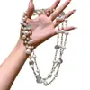 Collar Vintage de Perlas y Ojo de Gato con Cuentas Moda Simple Versátil Cadena para Clavícula Lujo Ligero Elegante de Gama Alta para Mujer