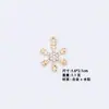 Novo estilo floco de neve diy pingente brincos pulseira feminino feito à mão pequeno pingente liga galvanizado diamante jóias acessórios