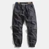 Pantalones Ligeros de Primavera y Verano Japoneses de Secado Rápido Pierna Recta para Exteriores hasta el Tobillo con Cintura Holgada para Overoles de Hombre Pantalones Casuales