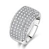 Tiktok Kuaishou transmisión en vivo Fila de Lujo Diamante Completo Anillo de Diamante Anillo de Diamante Estrellado Anillo de Circonita al por mayor