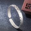 Pulsera de cobre blanco plateado lluvia de meteoritos Sutra del Corazón femenina abierta brillante sólida estrellada regalo para novia madre