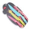 Juego de Cuchillos de Colores de 4 Piezas, Empaque de Tarjeta con Ventosa, Juego de Cuchillos con Mango de Color Pintado en Spray, Cuchillo de Chef para el Hogar, Cuchillo para Frutas, Cuchillo de Regalo