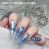 Arte de uñas nuevas cuentas magnéticas redondas nuevo ojo de gato flor de hielo imán fuerte imán de onda de agua dedicado para tienda de uñas
