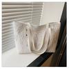 Bolsa de Tela para Clase de Estudiante Bolso para Mujer 2025 Nueva Llegada Bolso de Hombro Axilar Rayado Gran Capacidad Viajero Ocio Bolso Tote
