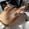 Versa Original Azul Tesoro Ahumado Maquillaje Anillo Tigre para Mujer Nicho Industria Pesada Collar Totalmente Diamantado Juego de Artesanía con Gota de Pegamento
