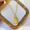 Loja de Ouro Mesmo Estilo Ouro Antigo Incrustado com Diamante Moeda Pixiu Pingente Pingente de Colar Atrai Fortuna Preserva Riqueza Presente de Bem-Estar de Feriado