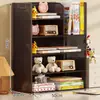 Estante de mesa, prateleira de armazenamento de mesa de estudo multicamadas, porta-livros e livros ilustrados infantis de grande capacidade