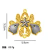 Estilo Nacional Song Brocado Mariposa Murciélago Sirena Base Colgante Hecho a Mano DIY Hanfu Broche de Presión Adorno Colgante para Coche Accesorios