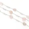 Acero Inoxidable Oval Cadena de Piedra Natural Perla Cadena Hecha a Mano DIY Collar Pulsera Europeo y Americano Accesorios Semi-Terminados Venta al por Mayor