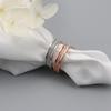 Anillo Abierto Geométrico Simple de Moda de Venta Caliente de Dongdaemun de Corea del Sur Anillo de Zirconia para Parejas Ciclo del Tiempo