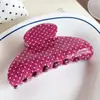 Pinza para el pelo de lunares estilo coreano, pinza para el pelo de cuadros, pinza para el pelo a rayas de moda para la parte trasera de la cabeza, accesorio para el pelo de pinza de tiburón estilo bosque para mujer