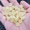 Cuentas redondas de color amarillo pálido Hielo Cuentas sueltas de Jade Xiuyu cuarzo roca jade cuentas accesorios para pulsera collar diy joyería
