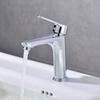 Grifo para Lavabo Caliente y Frío de Cobre Qu Feng Grifo de Lavabo de un Solo Agujero para Mueble de Baño Lavabo para Encimera Lavabo