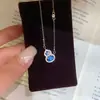 Collar de Calabaza con Incrustaciones de Diamante de Plata de Ley S925 para Mujer Estilo Japonés Lujo Ligero Sensación de Alta Gama Diseño de Nicho Cadena para Clavícula Bestseller del Pequeño Libro Rojo