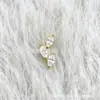 Pendientes de hoja color oro de aleación de titanio F136, piercing labial con rosca interna de titanio G23 y circonita, piercing en la lengua, joyería para piercings