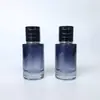 Frasco de Perfume Elegante Personalizado de Fábrica Cor Gradiente Frasco de Perfume Cilíndrico de Vidro Frasco Borrifador com Bomba Cosmética