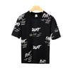 Camiseta de manga corta de verano delgada para hombre de la calle principal estadounidense con estampado de letras de media manga, marca de moda juvenil, ropa de hombre de media manga